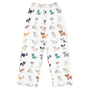 Doggies All-over print unisex wide-leg pants